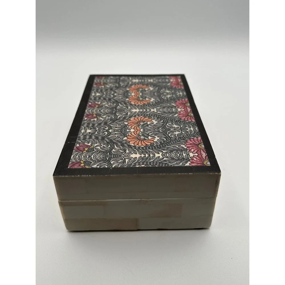 Vintage Decorative Keepsake Box Made in India Patterned Storage for Trinkets